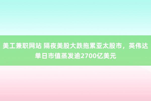 美工兼职网站 隔夜美股大跌拖累亚太股市，英伟达单日市值蒸发逾2700亿美元